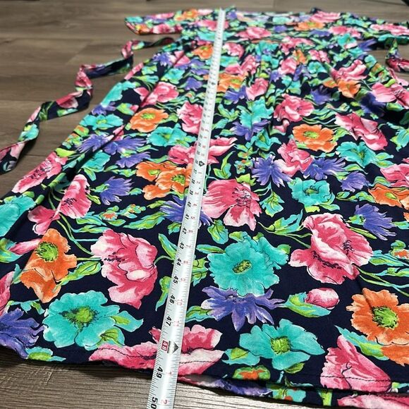 Diane Von‎ Furstenberg Floral Square Neck Short Sleeve Picket Maxi Dress Small - Picture 13 of 14